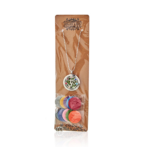 Colier bijuterii aromaterapie - OM Chakra - 30 mm 6 Colier bijuterii aromaterapie - OM Chakra - 30 mm - imagine 4
