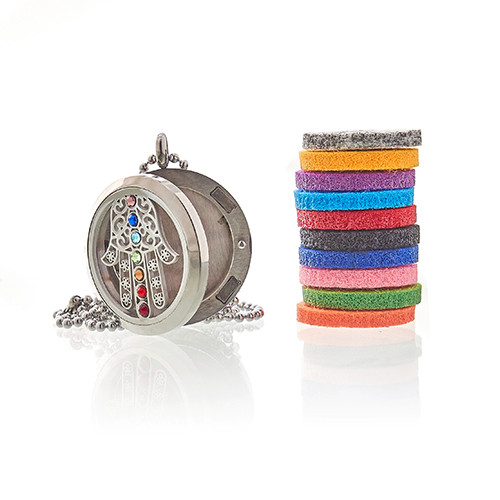 Colier bijuterii aromaterapie - Hamsa Chakra - 30mm 5 Colier bijuterii aromaterapie - Hamsa Chakra - 30mm - imagine 3