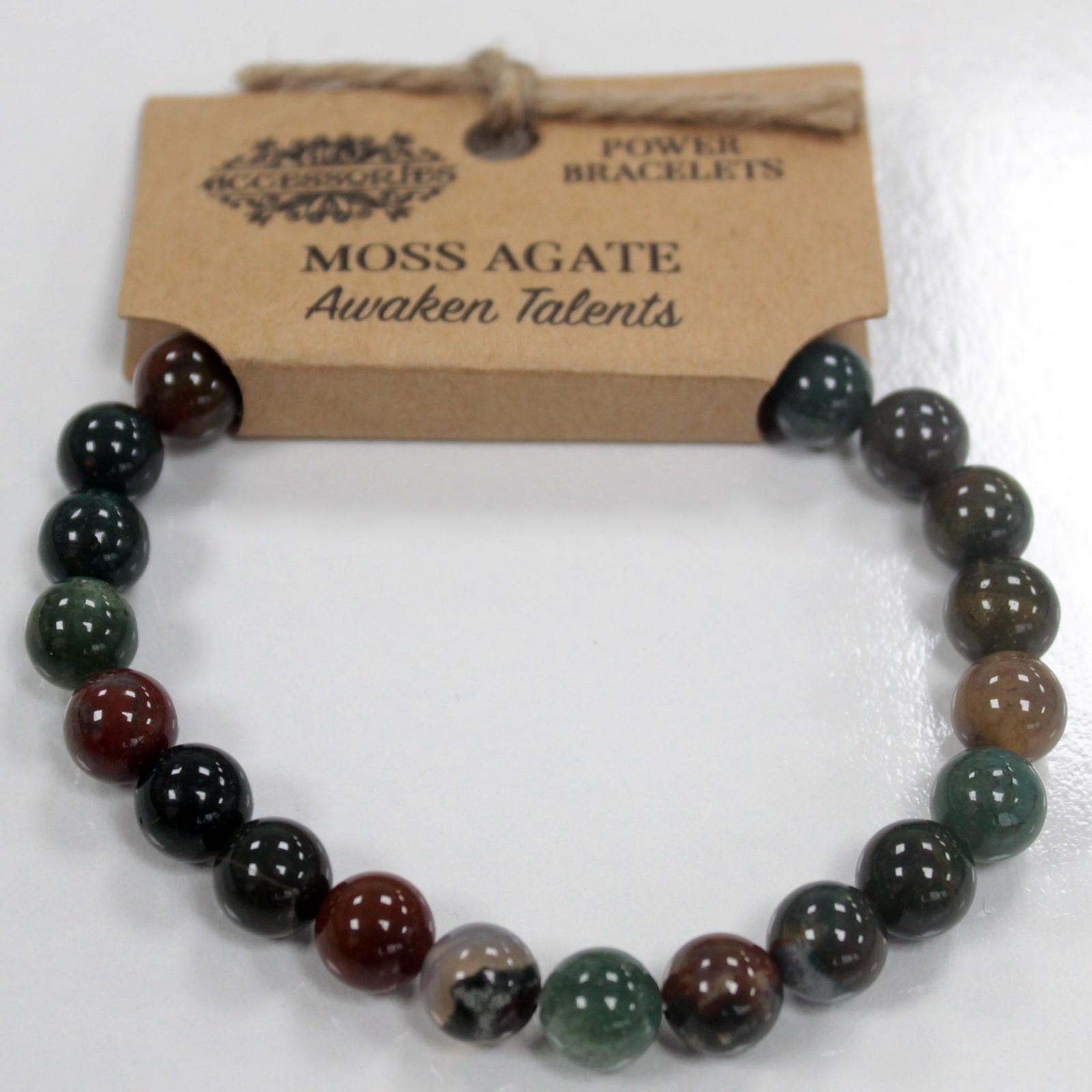 Bratara Power - Moss Agate 5 Bratara Power - Moss Agate - imagine 3