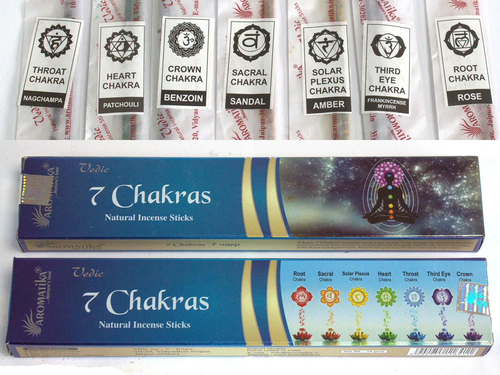 Bețișoare Parfumate Vedic - 7 Chakra 5 Bețișoare Parfumate Vedic - 7 Chakra - imagine 3