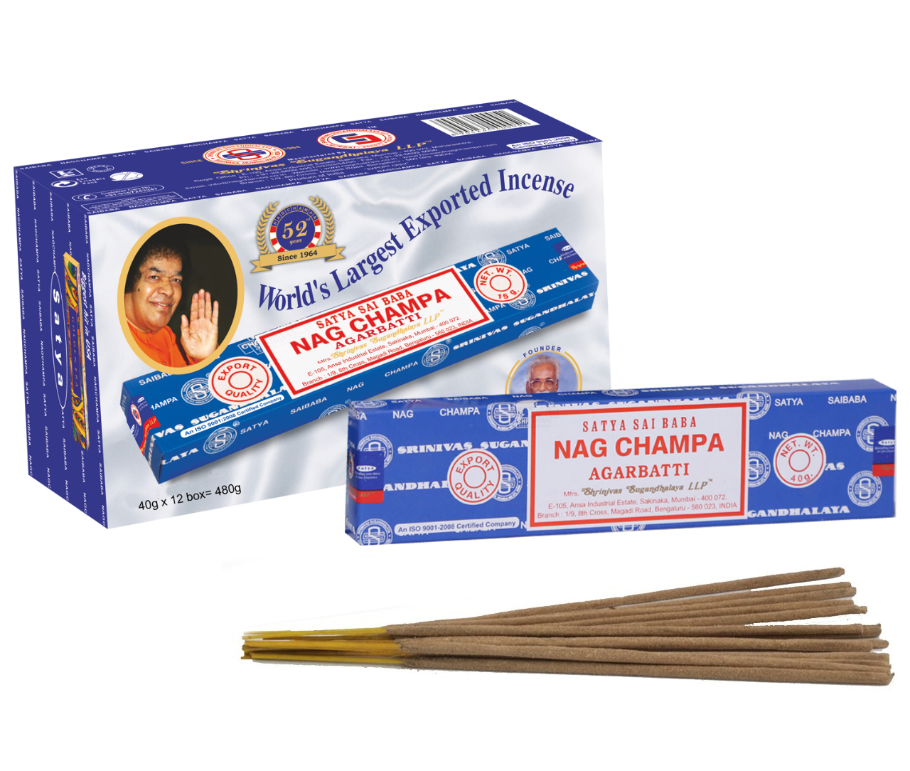 Bețișoare parfumate Nag Champa 40g