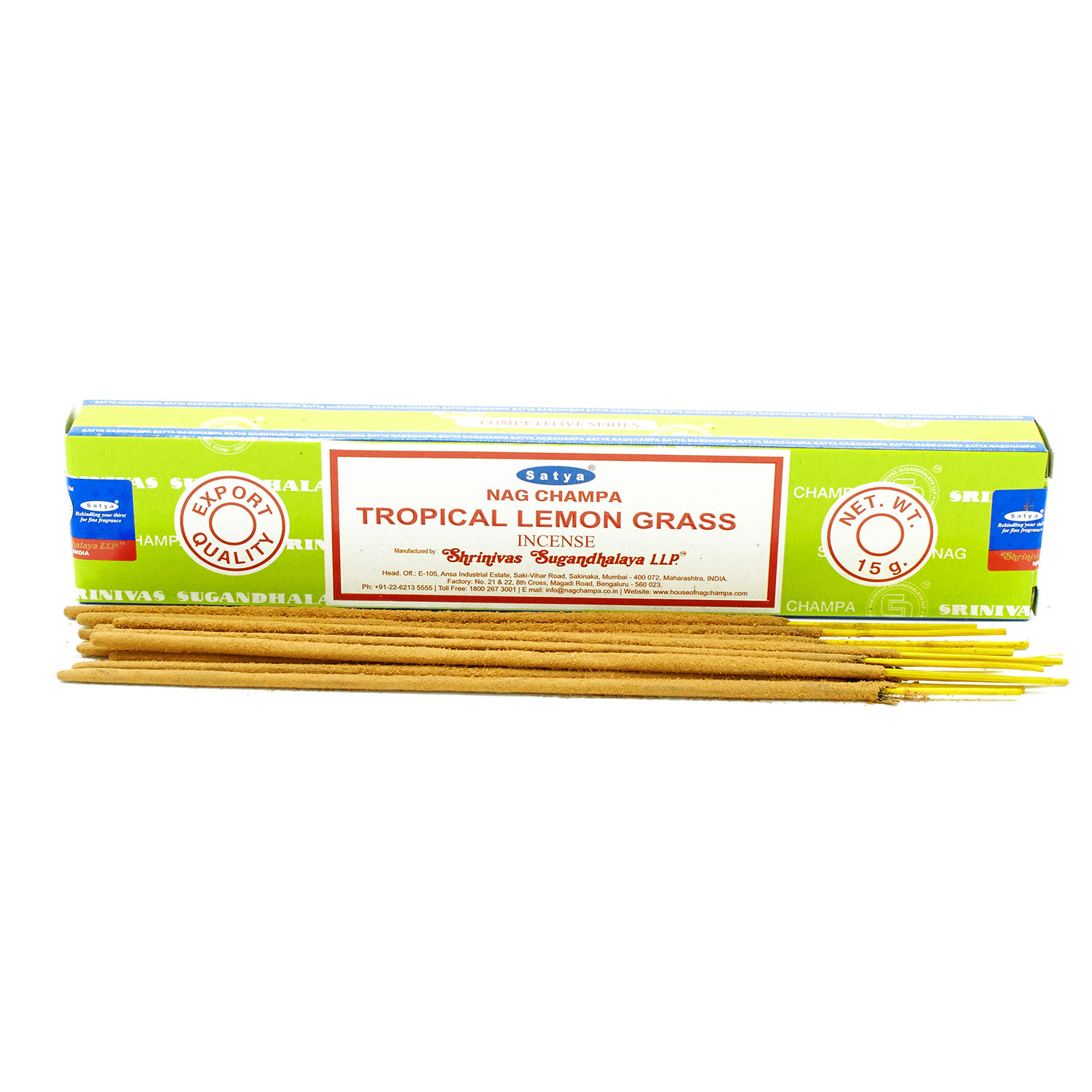 Bețișoare de tămâie Satya 15g - Lemongrass tropicală 4 Bețișoare de tămâie Satya 15g - Lemongrass tropicală - imagine 2