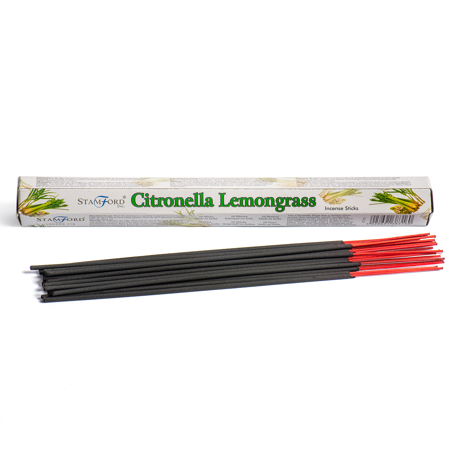 Bețișoare Parfumate Stamford Premium - Citronella și Iarbă de Lămâie 2 Bețișoare Parfumate Stamford Premium - Citronella și Iarbă de Lămâie