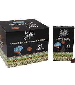 Conuri Parfumate Tribale – Salvie Albă + Palo Santo – fum curgător