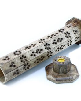 Cutie de fum Hexagonala Turn Tamaie – Lemn de Mango