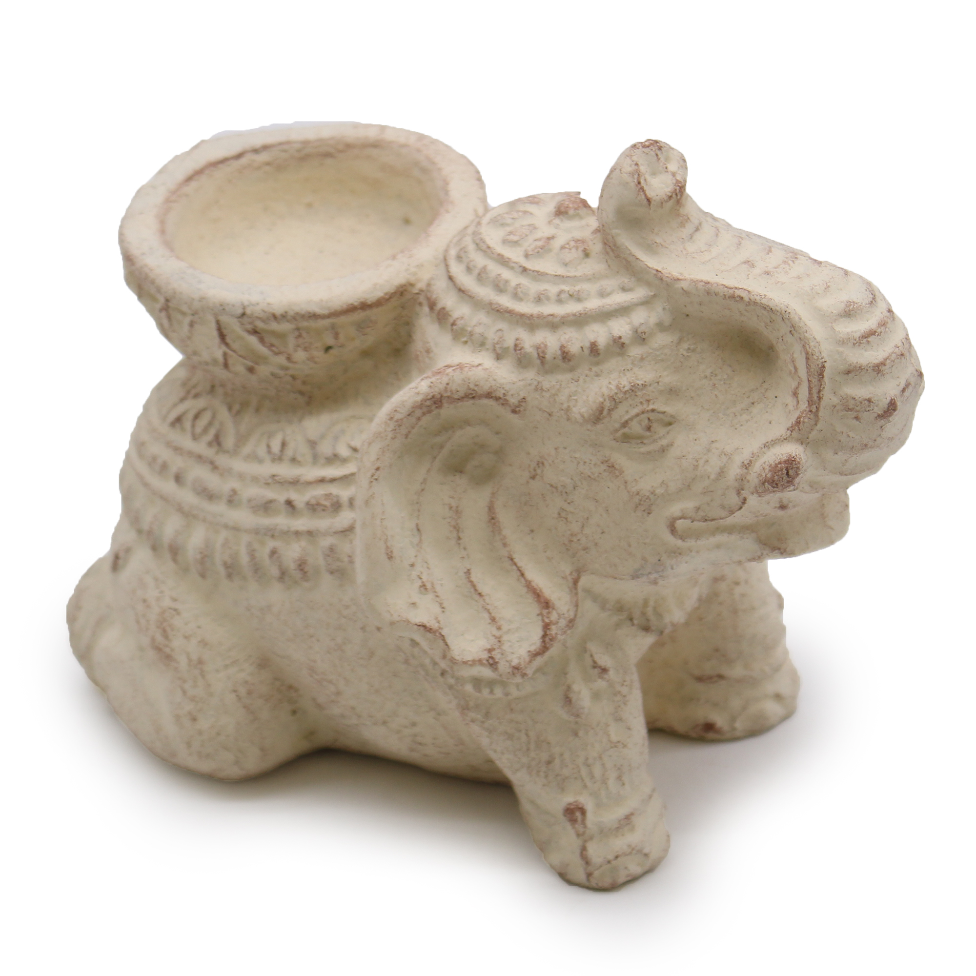 Suport pentru Tămâie și Lumânări Elefant (crem) 4 Suport pentru Tămâie și Lumânări Elefant (crem) - imagine 2
