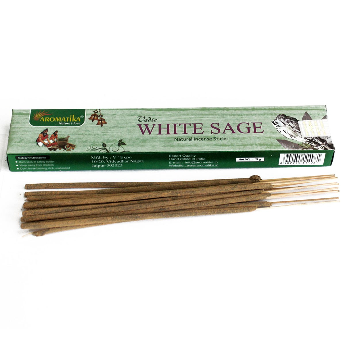 Bețișoare Parfumate Vedic - Salvie Albă