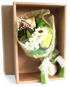 Buchet de Flori de Săpun în Cutie – Verde