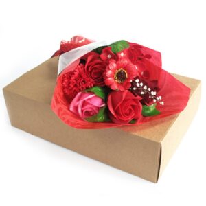 Buchet de Flori de Săpun în Cutie - Roșu 30 Buchet de Flori de Săpun în Cutie - Roșu