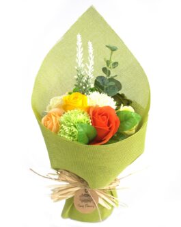 Buchet de flori de săpun în picioare – verde galben