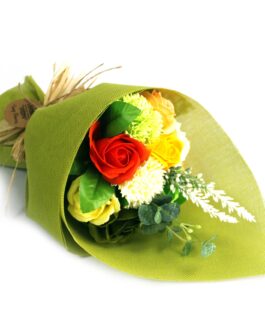 Buchet de flori de săpun în picioare – verde galben