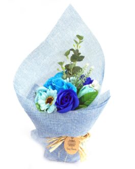 Buchet de flori de săpun în picioare – albastru