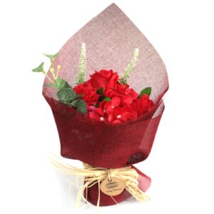 Buchet de flori de săpun în picioare - roșu