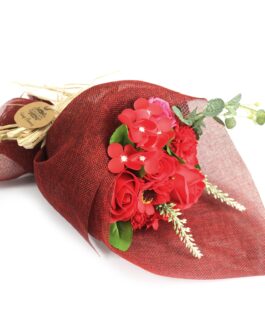 Buchet de flori de săpun în picioare – roșu