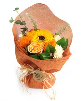 Buchet de flori de săpun în picioare – portocaliu