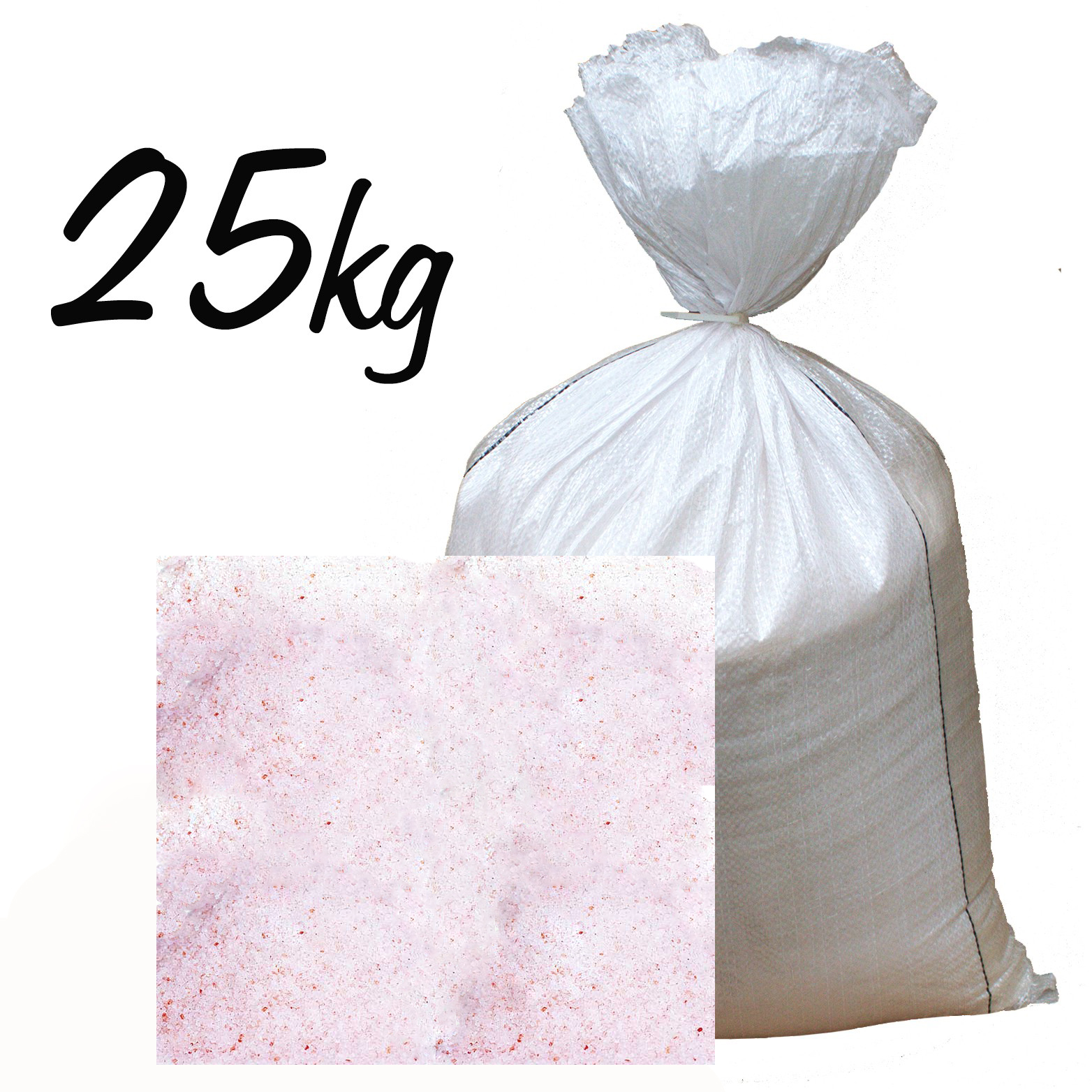 Sac de 25KG Sare de baie alba - 2 mm