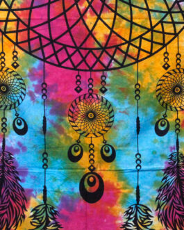 Cuvertură de pat simplă din bumbac + suspendat pe perete – Dreamcatcher 130cm x 200cm