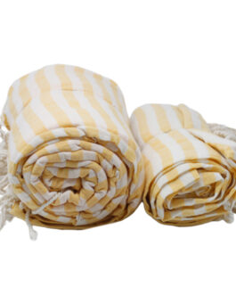 Pătură de Plajă din Bumbac – 100×180 cm – Galben