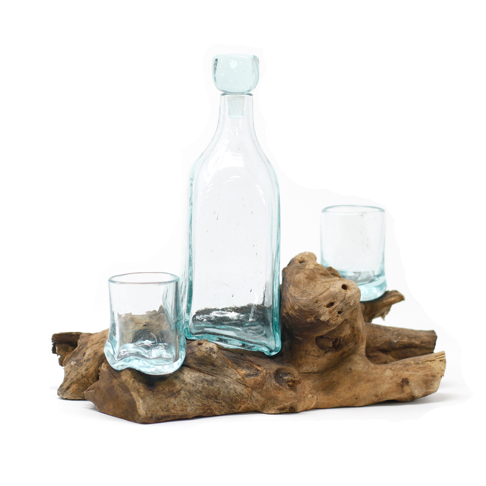 Sticla Molton pe lemn - Set de whisky