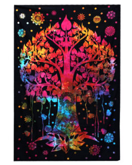 Cuvertură Dublă din Bumbac pentru Pat – Arborele Bodhi