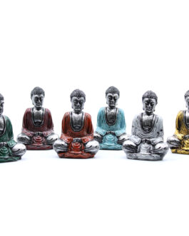 6x Mini Buddha argintiu (culori asortate)