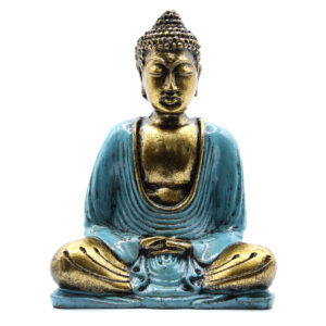 Buddha Albastru - Auriu - Mediu