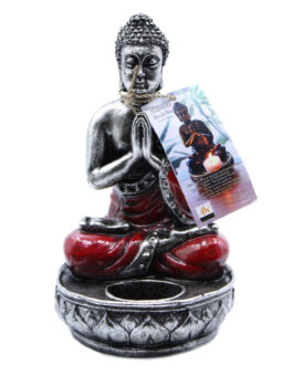 Suport pentru lumânări Buddha – Roșu – Mediu