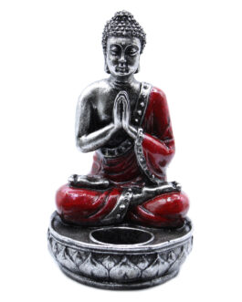 Suport pentru lumânări Buddha – Roșu – Mediu