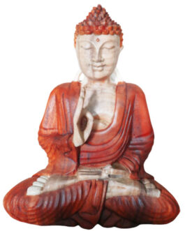 Statuie Buddha sculptată manual – 30 cm Transmitere didactică
