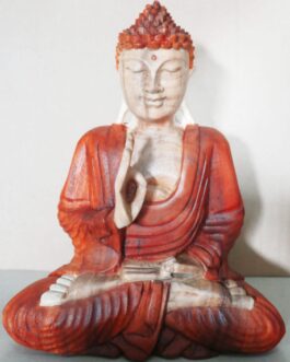 Statuie Buddha sculptată manual – 30 cm Transmitere didactică