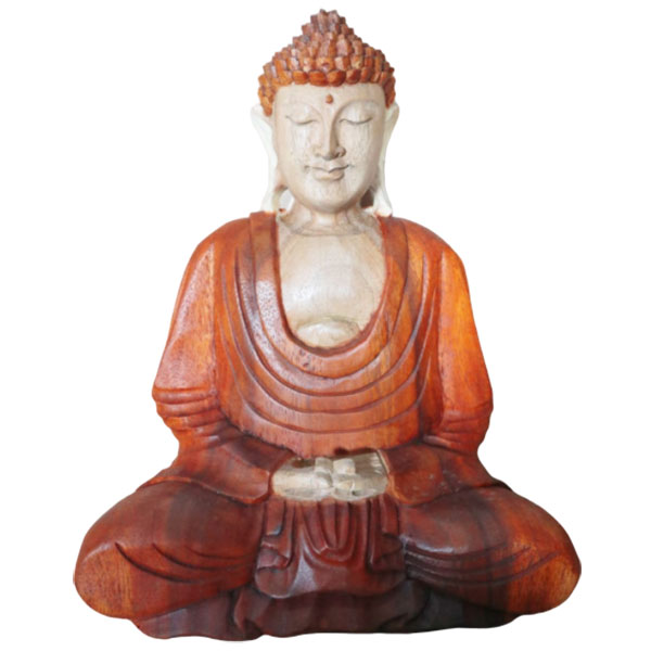 Statuia lui Buddha sculptată manual - 30 cm mâna în jos