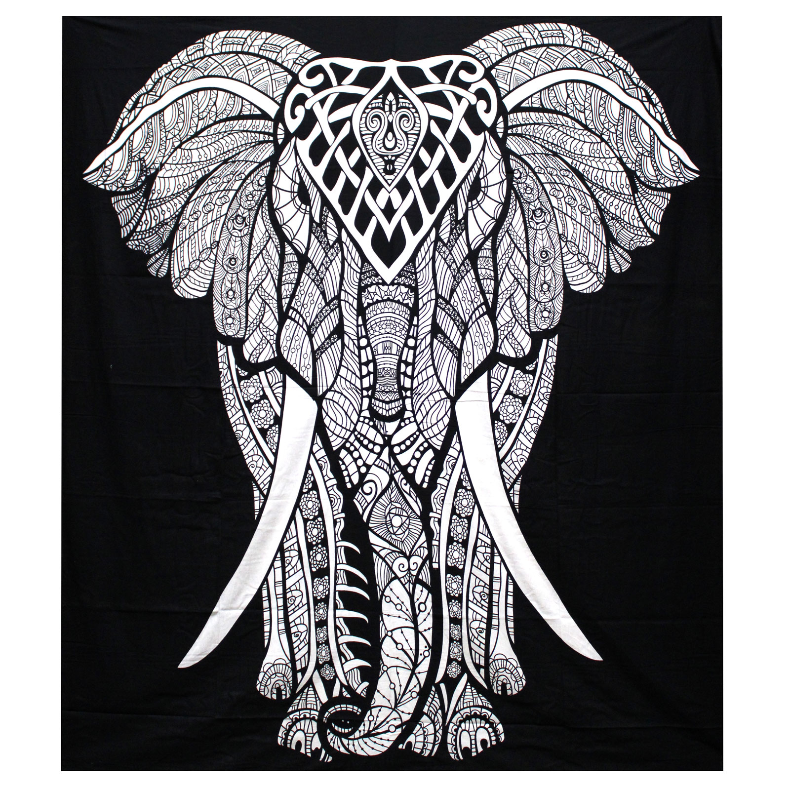Cuvertură de pat dublă din bumbac B&N + agatat de perete - Elephant