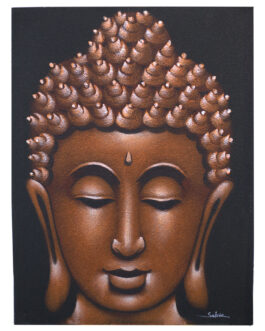 Pictura Buddah – Finisaj cu nisip de cupru