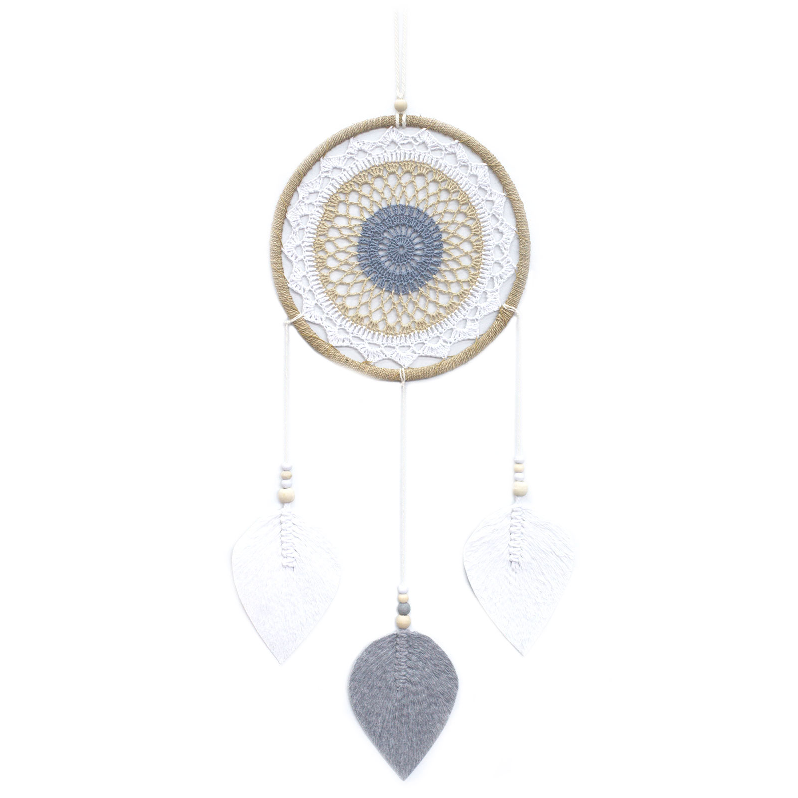 Dream Catcher (Prinzător de Vise) - Mare - Maro - Elemente