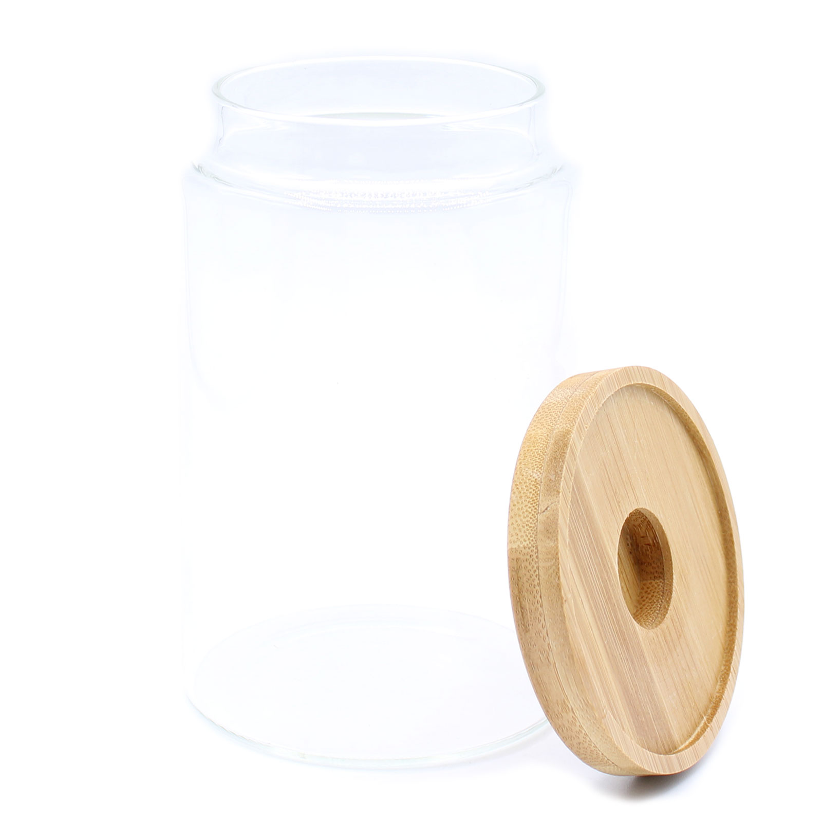 Borcan de Sticlă cu Capac din Bambus - 10cm