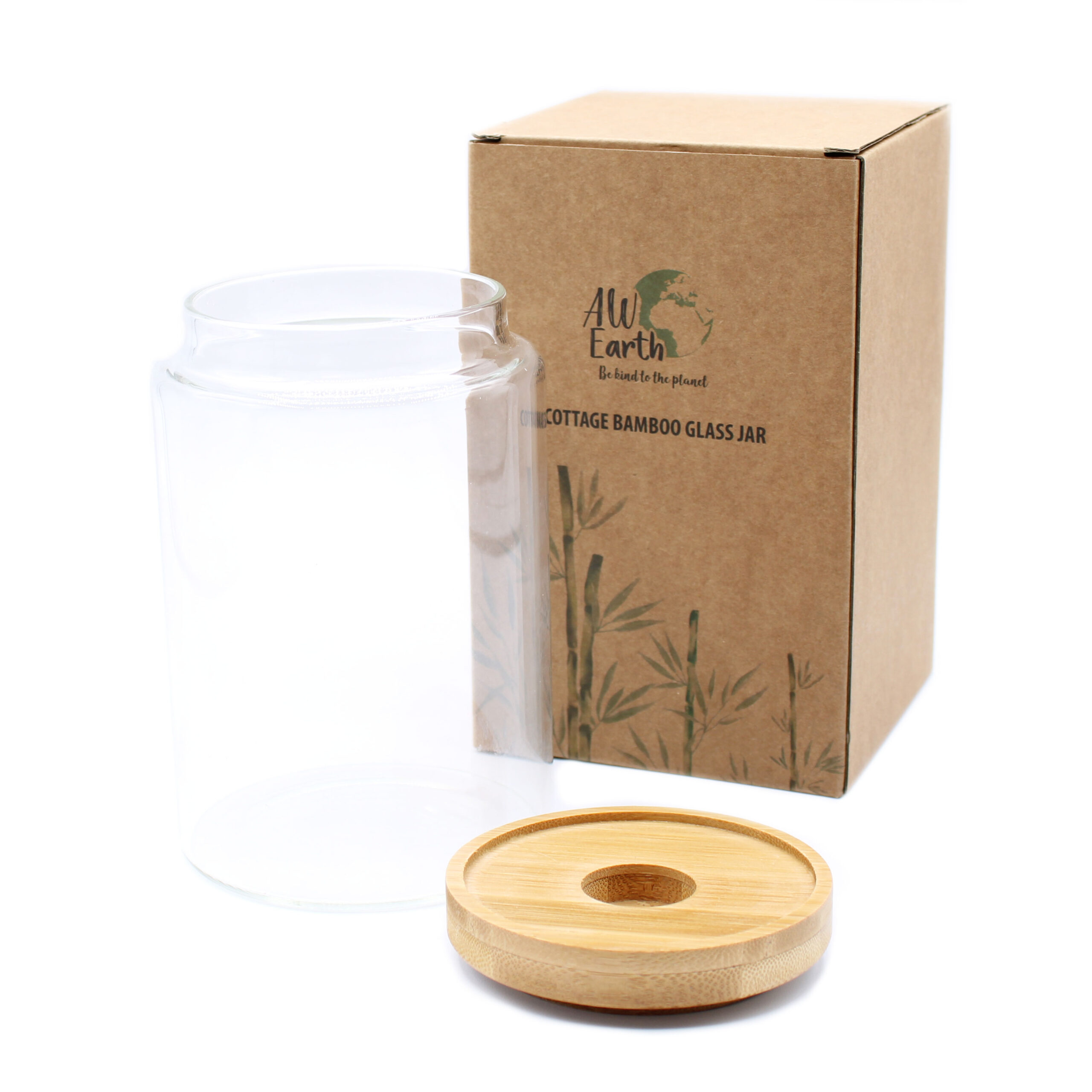 Borcan de Sticlă cu Capac din Bambus - 10cm 4 Borcan de Sticlă cu Capac din Bambus - 10cm - imagine 2