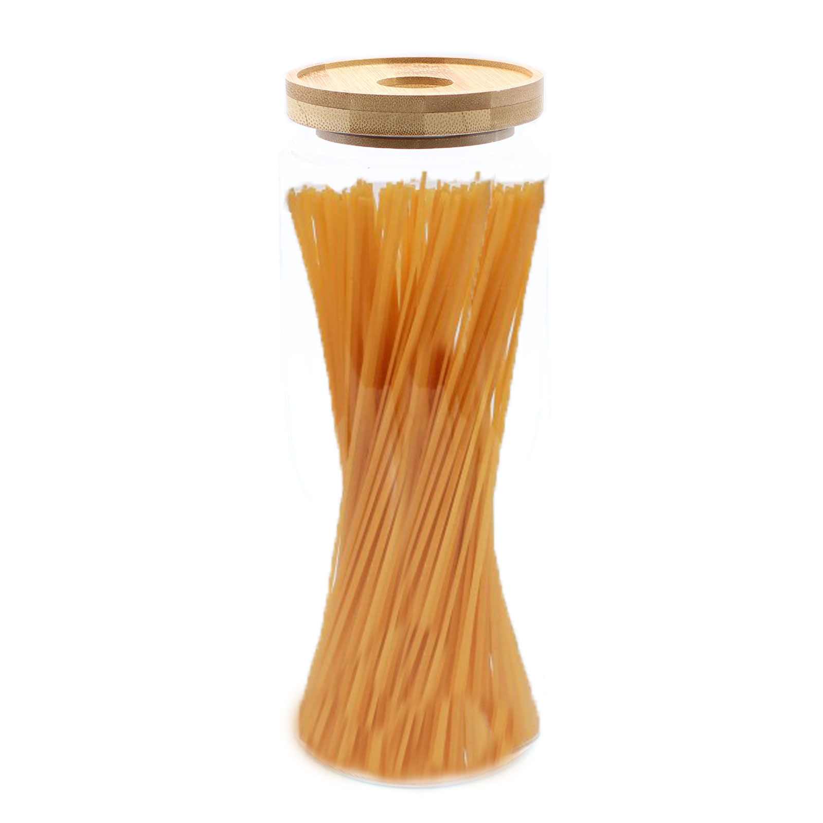 Borcan de Sticlă cu Capac din Bambus - 25cm