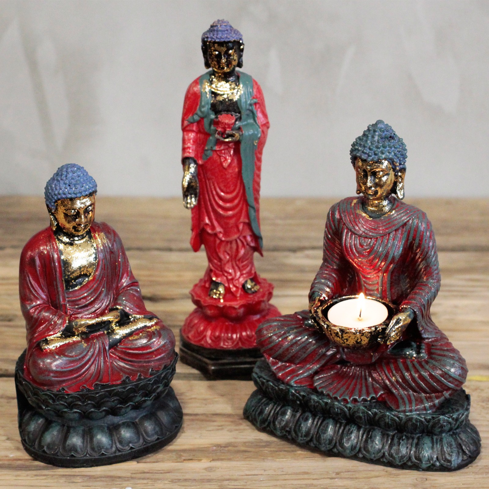 Buddha antic - Suport de lumânare devotat 6 Buddha antic - Suport de lumânare devotat - imagine 4
