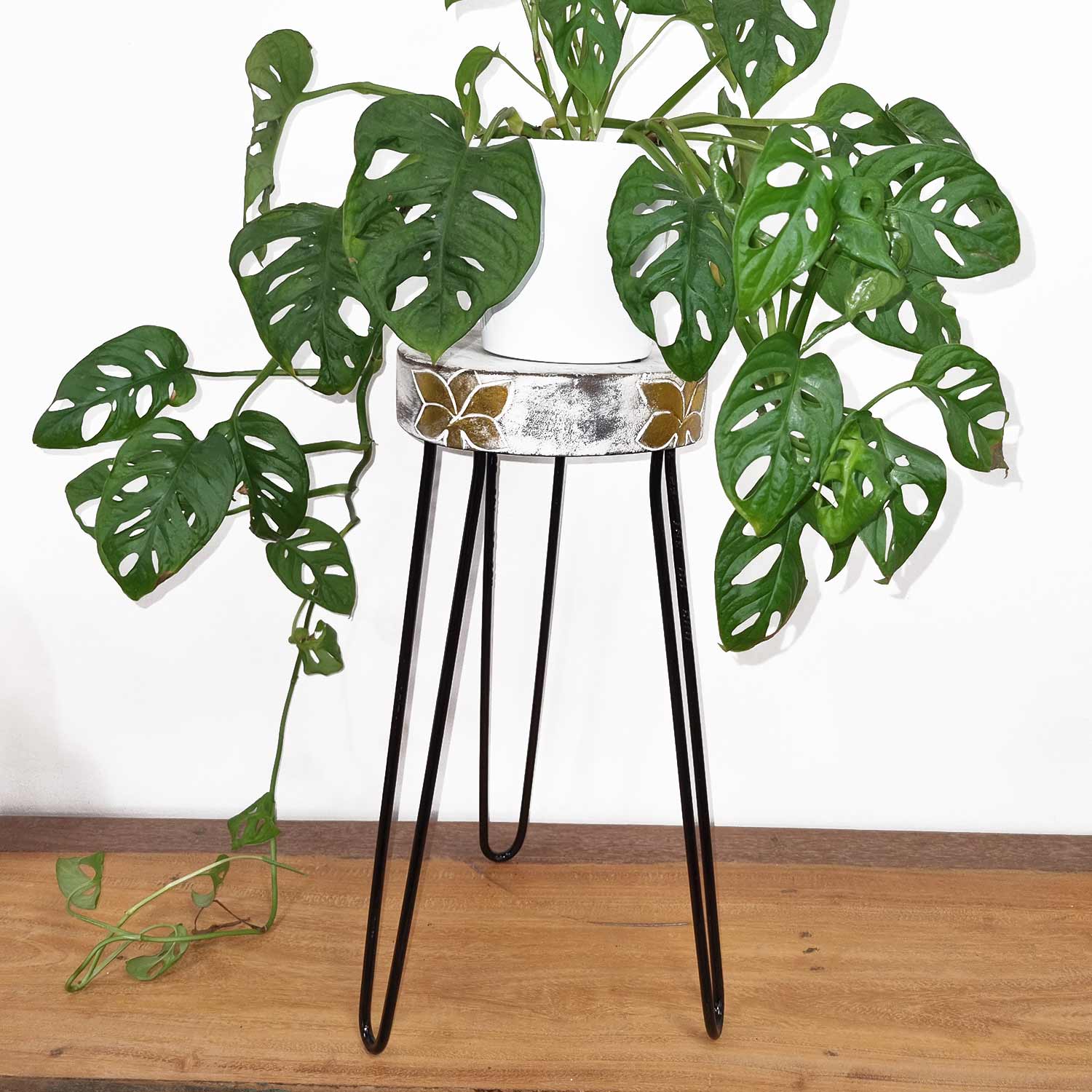 Stand pentru plante din lemn Albasia - varuit 4 Stand pentru plante din lemn Albasia - varuit - imagine 2