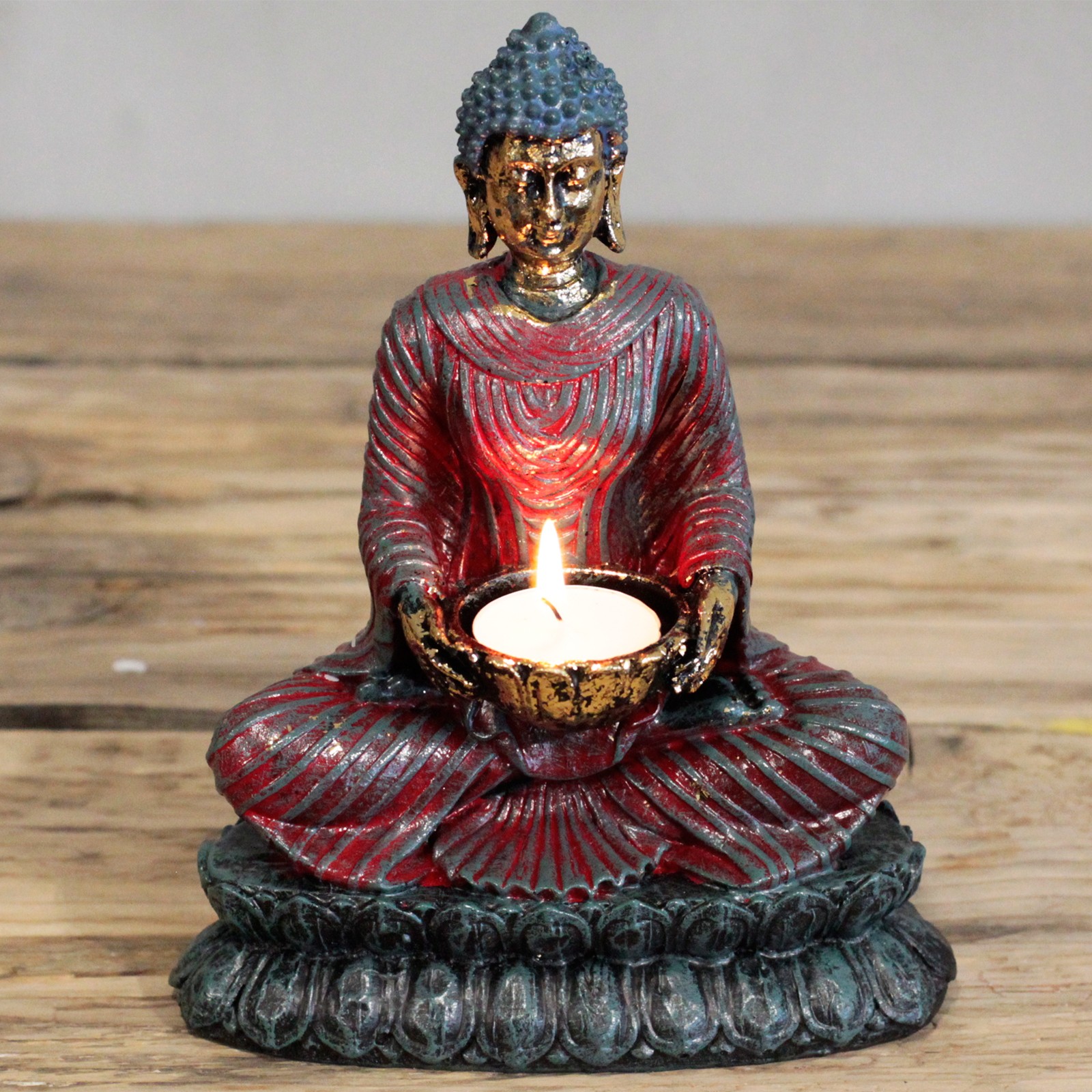 Buddha antic - Suport de lumânare devotat 5 Buddha antic - Suport de lumânare devotat - imagine 3