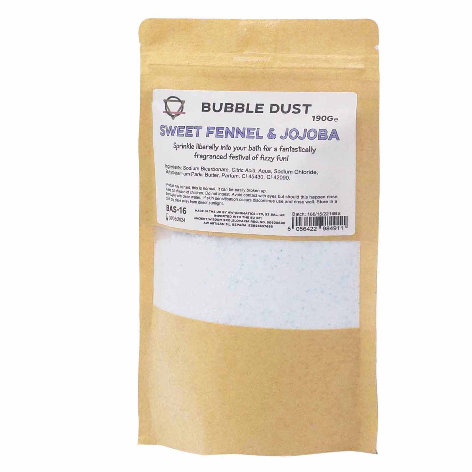 Pulbere Spumantă de Baie - Fenicul și Jojoba 190g