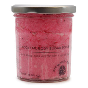 Scrub de Corp Parfumat cu Zahăr - Rom cu Căpșuni 300g
