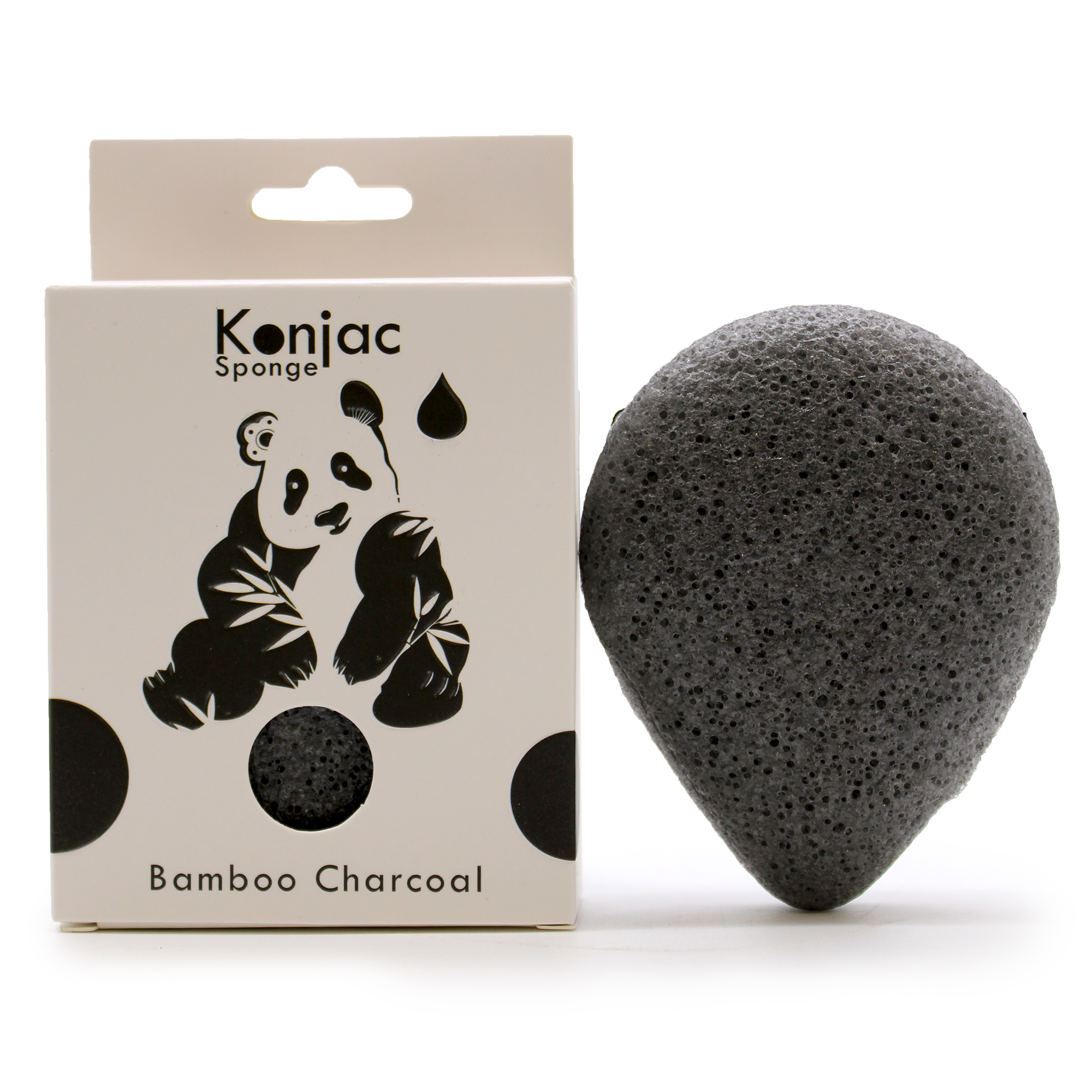 Burete Japonez Konjac - Cărbune de Bambus - Antibacterian