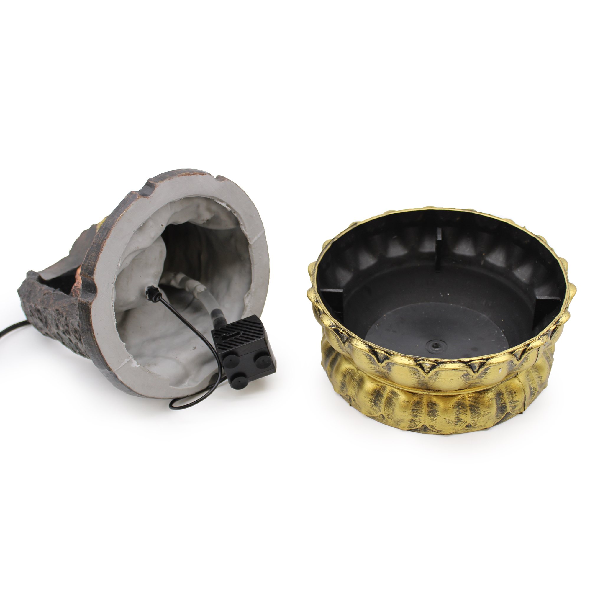 Fântână Arteziană - 30cm - Buddha Auriu care Meditează 5 Fântână Arteziană - 30cm - Buddha Auriu care Meditează - imagine 4