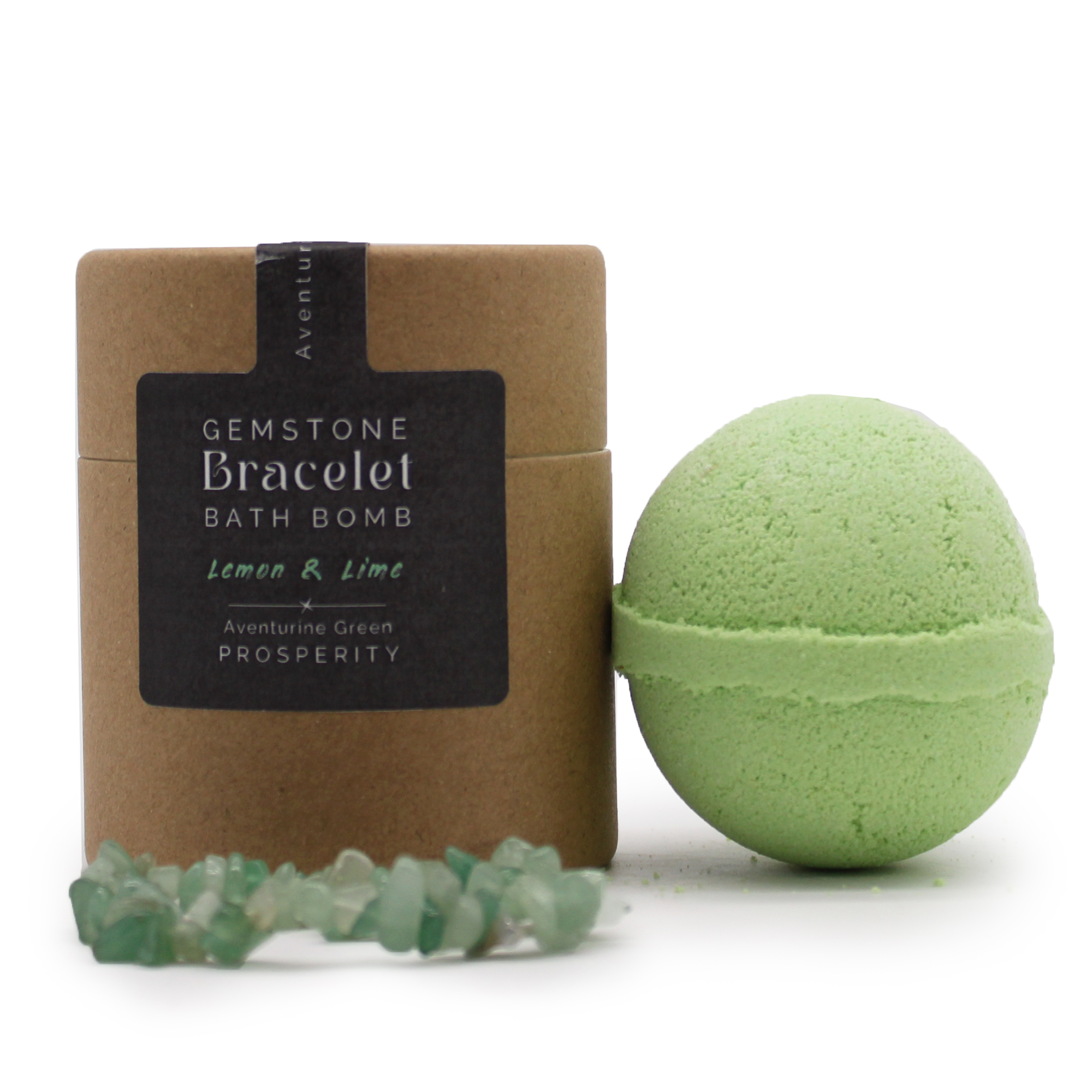 Bombă Spumantă de Baie cu Brățară Aventurin Verde