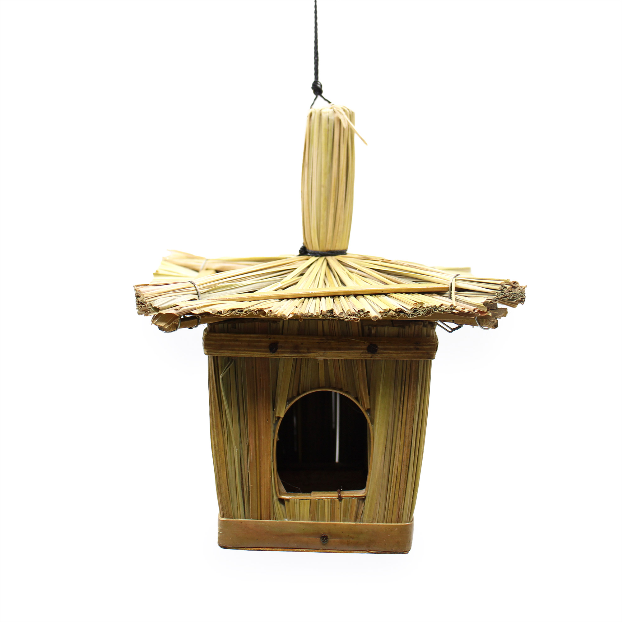 Cutie pătrată mică din iarbă de mare pentru păsări 18x13cm 5 Cutie pătrată mică din iarbă de mare pentru păsări 18x13cm - imagine 3
