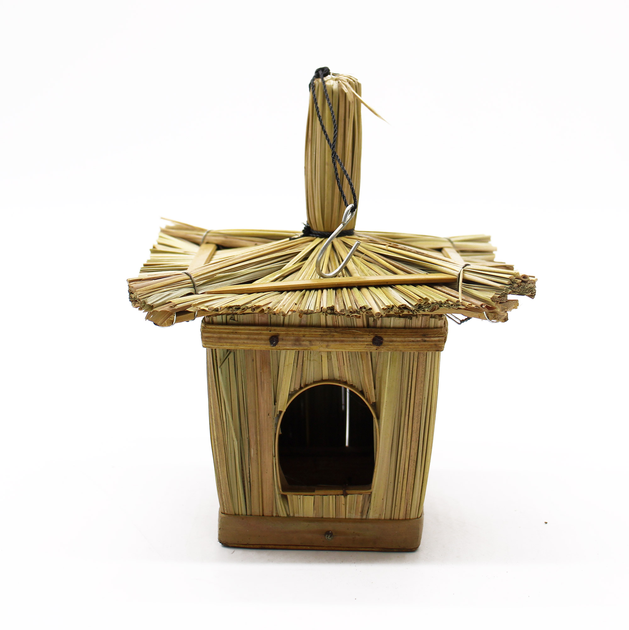 Cutie pătrată mică din iarbă de mare pentru păsări 18x13cm 6 Cutie pătrată mică din iarbă de mare pentru păsări 18x13cm - imagine 4