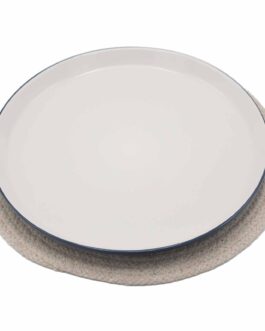 Șervet Natural – Iută și Bumbac 30cm – Bordură Ivory
