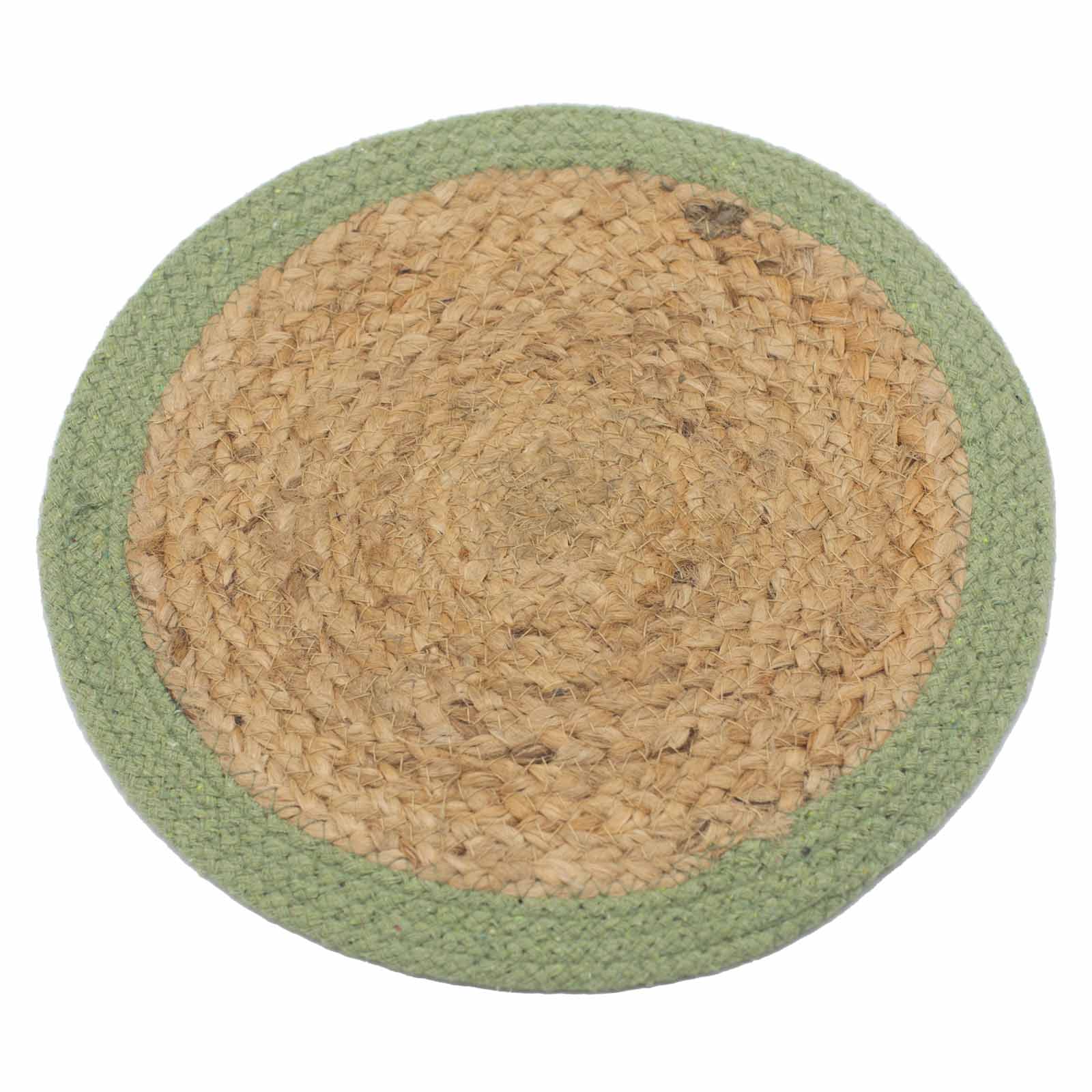 Șervet Natural - Iută și Bumbac 30cm - Bordură Măslin 2 Șervet Natural - Iută și Bumbac 30cm - Bordură Măslin