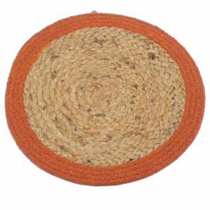 Șervet Natural - Iută și Bumbac 30cm - Bordură Portocalie 18 Șervet Natural - Iută și Bumbac 30cm - Bordură Portocalie
